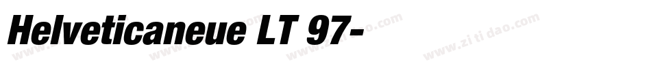 Helveticaneue LT 97字体转换